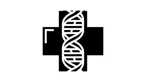 Genetic based medicine glyph icon animation Stock Footage 326145292