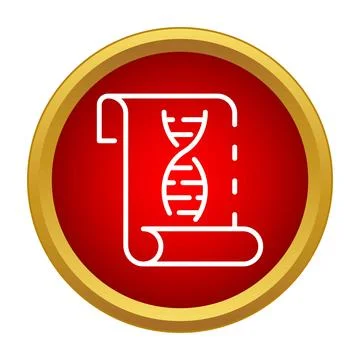 Genetic blueprint scroll representing science and biology Ilustración de archivo