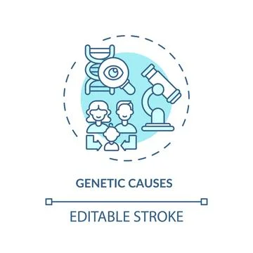Genetic causes concept icon イラスト素材