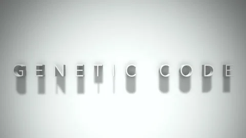 Genetic code 3D title animation with shadows on a white background Stock Footage 298000795
