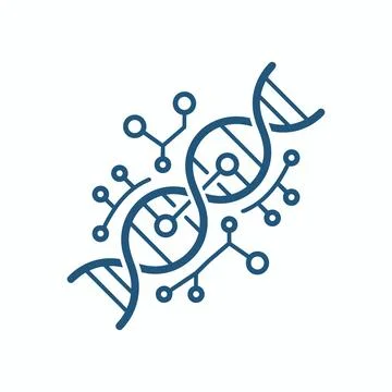 Genetic code and molecular structure icon with genetics molecular structure Stock Illustration