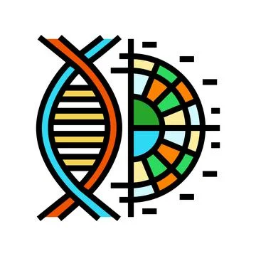 Genetic code biochemistry color icon vector illustration Stock Illustration