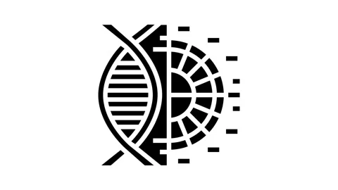 Genetic code biochemistry glyph icon animation Stock Footage 326156606