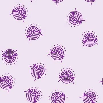 Genetic code biochemistry glyph seamless pattern Stock Illustration