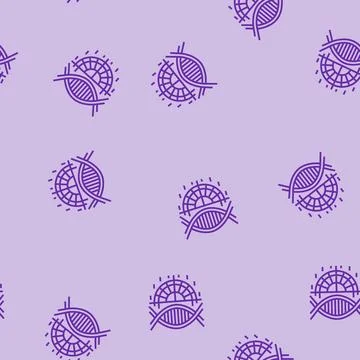 Genetic code biochemistry line seamless pattern Stock Illustration