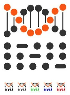 Genetic Code Flat Icon イラスト素材