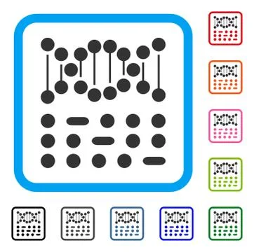 Genetic Code Framed Icon Stock Illustration