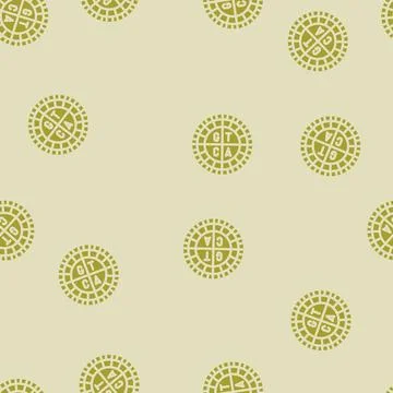 Genetic code genetic engineering glyph vector seamless pattern Illustrazione stock