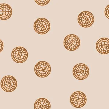 Genetic code genetic engineering line vector seamless pattern Illustrazione stock