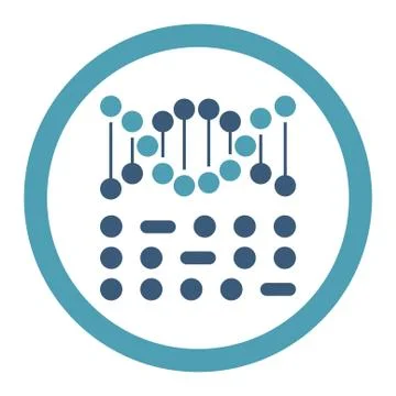 Genetic Code Rounded Raster Icon 스톡 일러스트