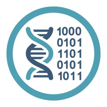 Genetic Code Rounded Raster Icon 스톡 일러스트
