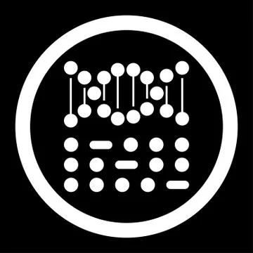 Genetic Code Rounded Vector Icon 스톡 일러스트