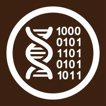 Genetic Code Rounded Vector Icon 스톡 일러스트