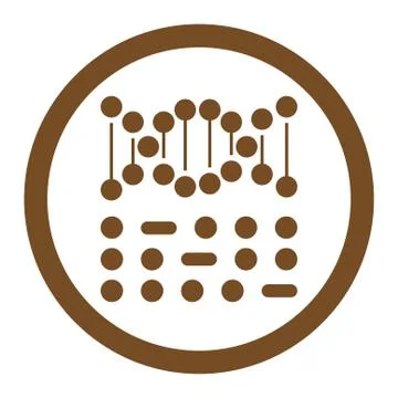 Genetic Code Rounded Vector Icon 스톡 일러스트