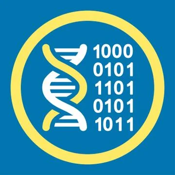 Genetic Code Rounded Vector Icon 스톡 일러스트