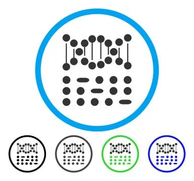 Genetic Code Rounded Vector Icon 스톡 일러스트