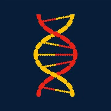 Genetic code, twisted DNA molecule isolated icon Stockillustratie