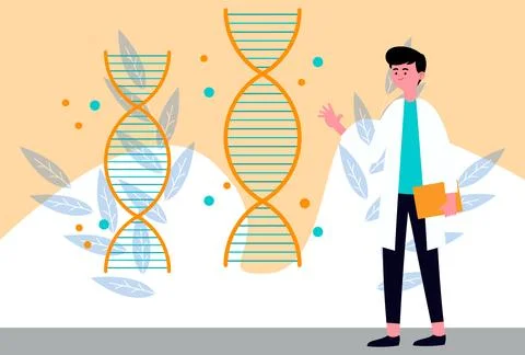 Genetic Comparation Concept Illustration Stock Illustration
