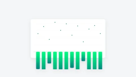 Genetic Data Sequencing Visualization with Glowing Teal and Green Gradient .. Stock-Footage 346202319