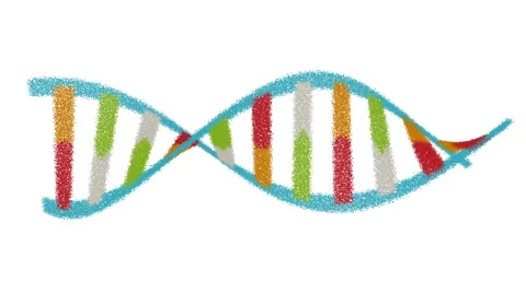 Genetic data string colorful double helix DNA 3d seamless loop fullhd 1080p Stock Footage 59522151