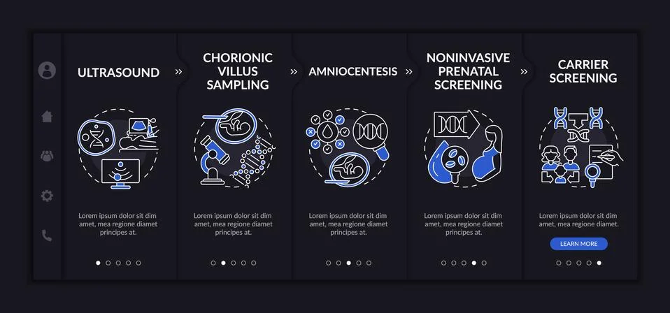Genetic diseases testing onboarding vector template Illustrazione stock