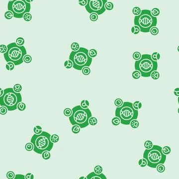 Genetic diversity cryptogenetics glyph seamless pattern Illustrazione stock