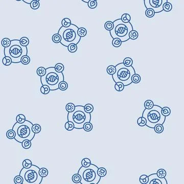 Genetic diversity cryptogenetics line seamless pattern Illustrazione stock