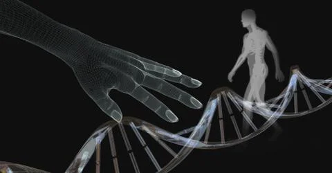 Genetic DNA of human transparent 스톡 일러스트