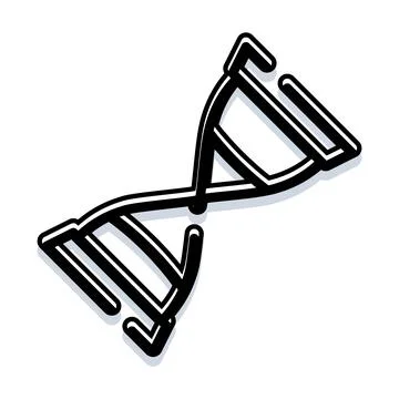 Genetic double helix molecule representing science and research 库存插图