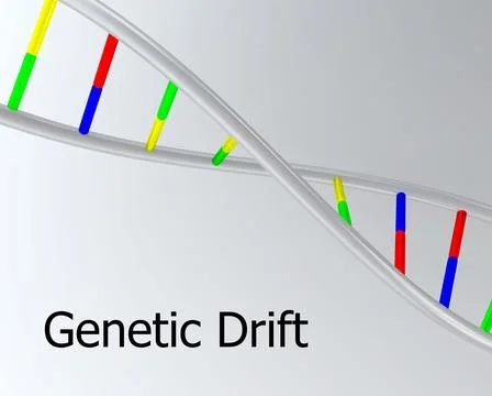 Genetic Drift concept Stock Illustration