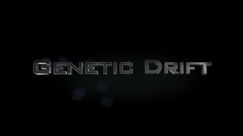 Genetic Drift title 3D metal text on black alpha channel background Video stock 296281065