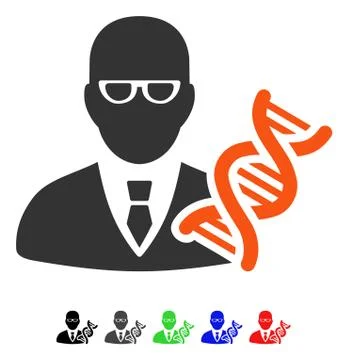 Genetic Engineer Flat Icon Illustrazione stock