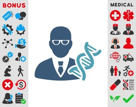 Genetic Engineer Icon 스톡 일러스트