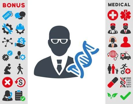 Genetic Engineer Icon 스톡 일러스트