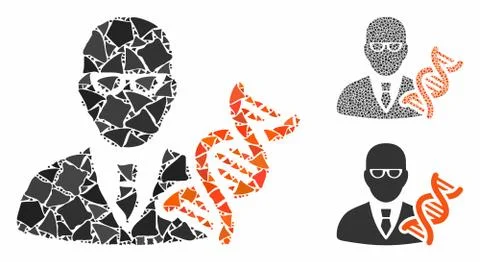 Genetic engineer Mosaic Icon of Humpy Elements イラスト素材