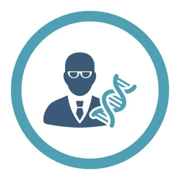 Genetic Engineer Rounded Raster Icon Stock Illustration