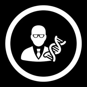 Genetic Engineer Rounded Vector Icon Stock Illustration