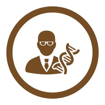 Genetic Engineer Rounded Vector Icon Stock Illustration