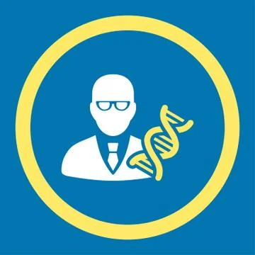 Genetic Engineer Rounded Vector Icon Stock Illustration