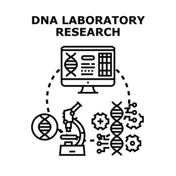 Genetic engineering and dna digital research concept Stock Illustration