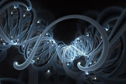Genetic engineering and gene manipulation concept. DNA helix molecules and ch イラスト素材