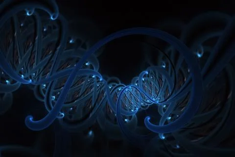 Genetic engineering and gene manipulation concept. DNA helix molecules and ch Illustrazione stock