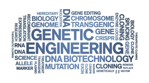 Genetic Engineering animated word cloud,animation kinetic typography loop. Stock Footage 293756908