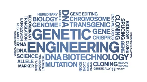 Genetic Engineering animated word cloud,animation kinetic typography loop. Stock Footage 293756921
