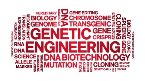 Genetic Engineering animated word cloud,animation kinetic typography loop. Stock Footage 293756933