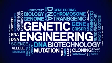 Genetic Engineering animated word cloud,animation kinetic typography loop. Stock Footage 293757014