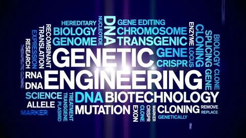Genetic Engineering animated word cloud,animation kinetic typography loop. Stock Footage 293757207