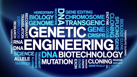 Genetic Engineering animated word cloud,animation kinetic typography loop. Stock Footage 293757289