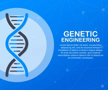 Genetic engineering concept. Can use for web banner, infographics, hero image 스톡 일러스트