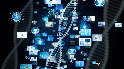 Genetic engineering concept. DNA. Gene therapy. Medical technology. Vidéo 133556367